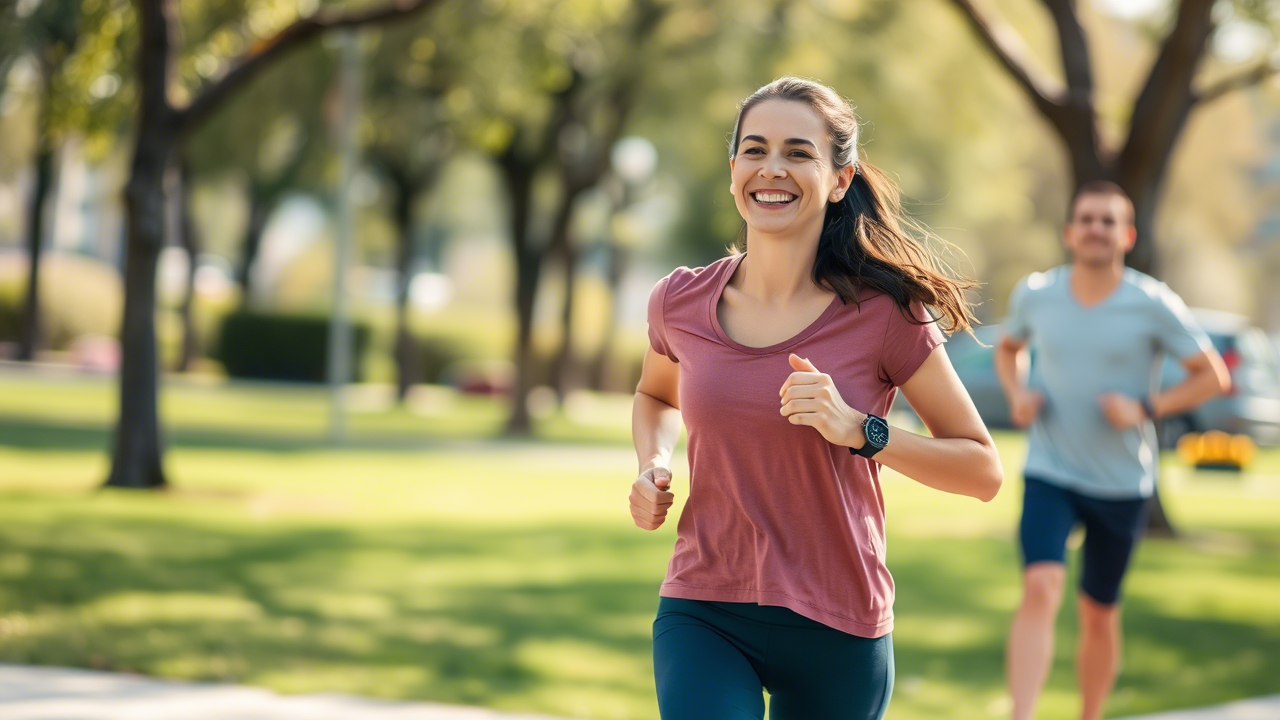 Illustration of person after 30 days of VitalHealth supplement, looking energetic and happy
